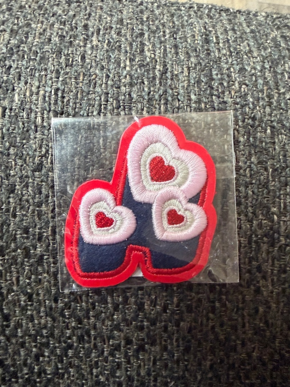 Stoney Clover Lane White & Red Heart Adhesive Patch